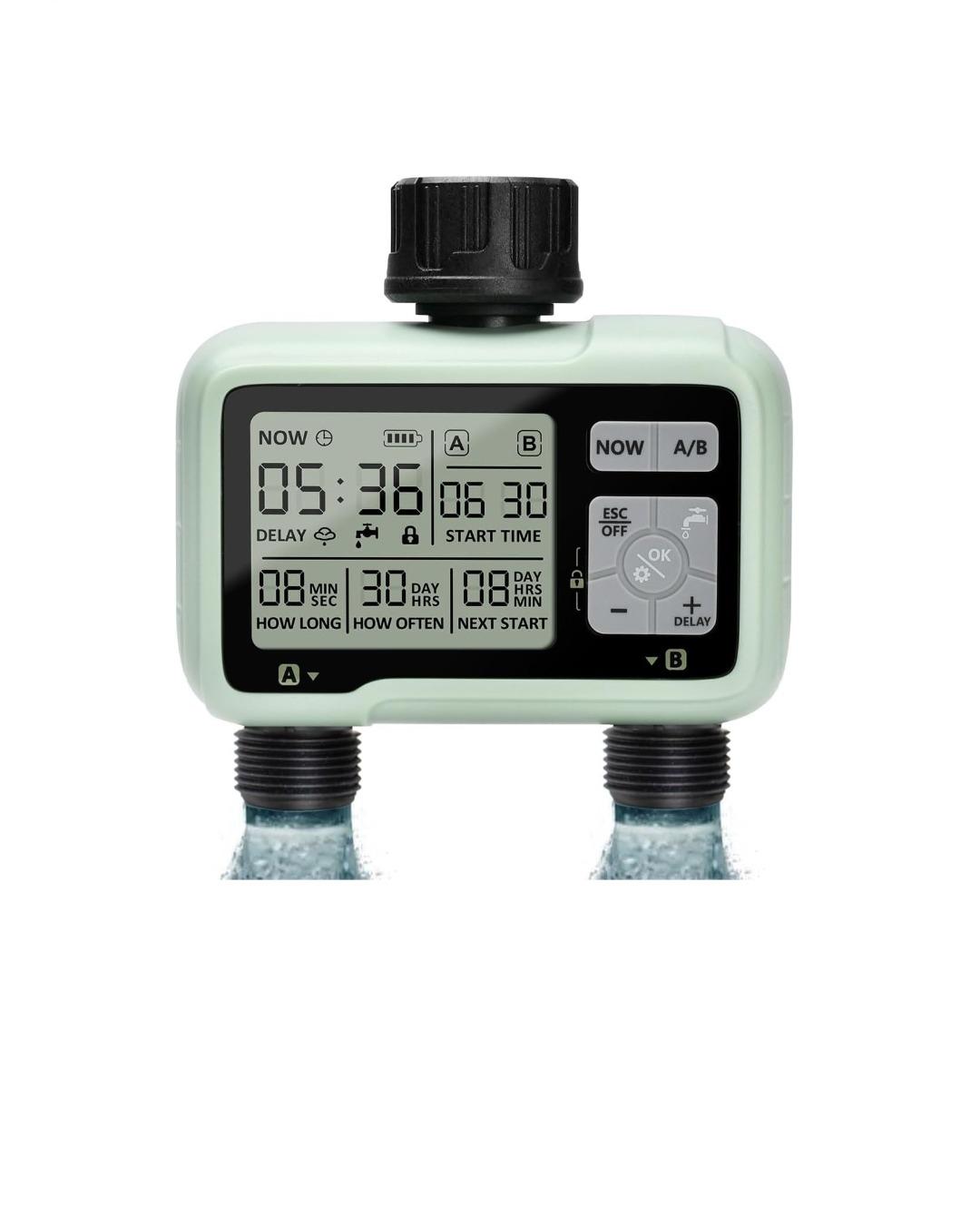 تایمر آبیاری, تایمر آبیاری دیجیتال تایمر آبیاری قطره ای دو خروجی HCT-326 فاقد جنسیت برند جوگی