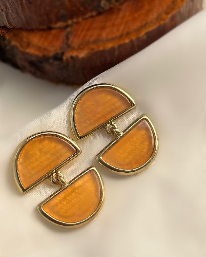 گوشواره نیم دایره زنانه Parfois Free کرم نارنجی