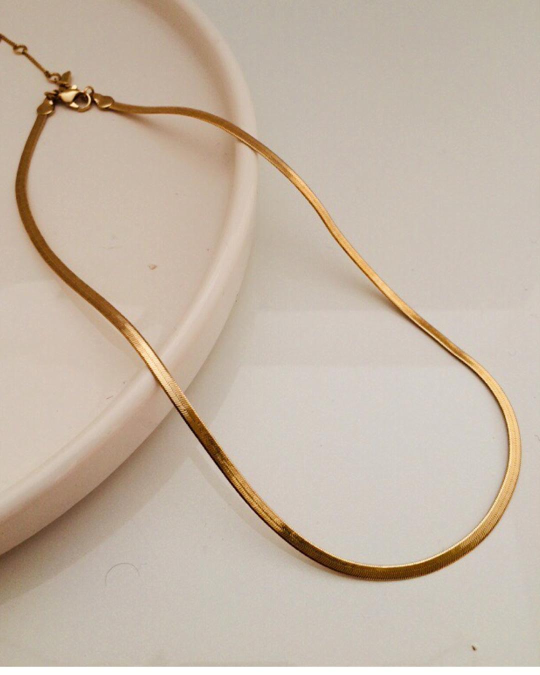 گردنبند مارى (زنجير هرينگبون) زنانه Tosh