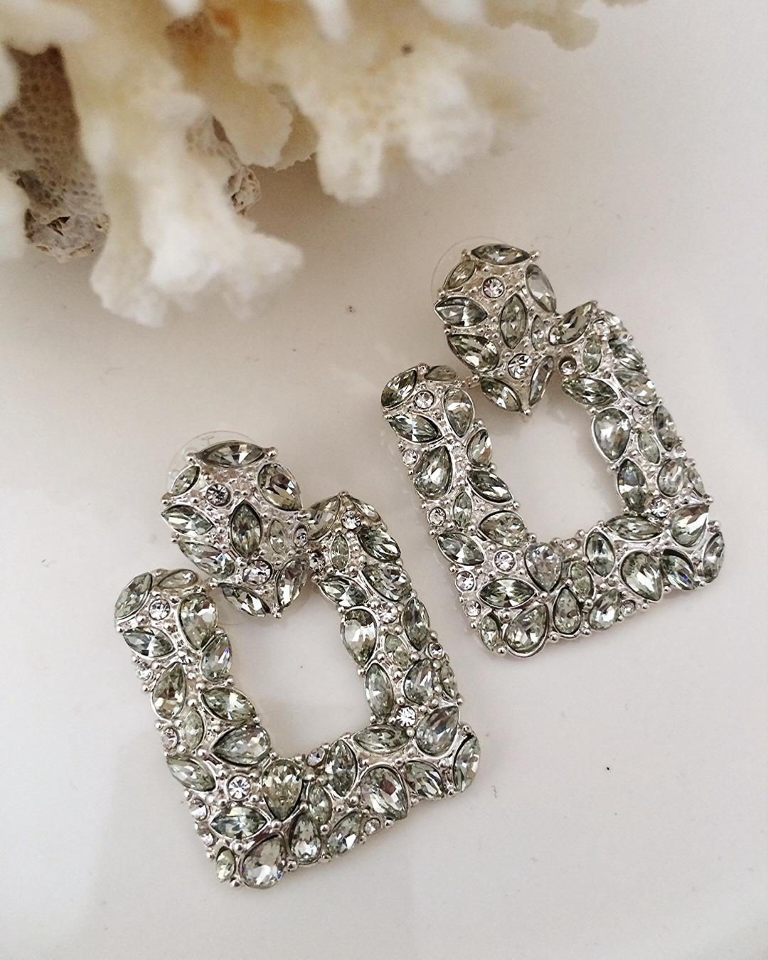 گوشواره مجلسى فول نگين زنانه Tosh