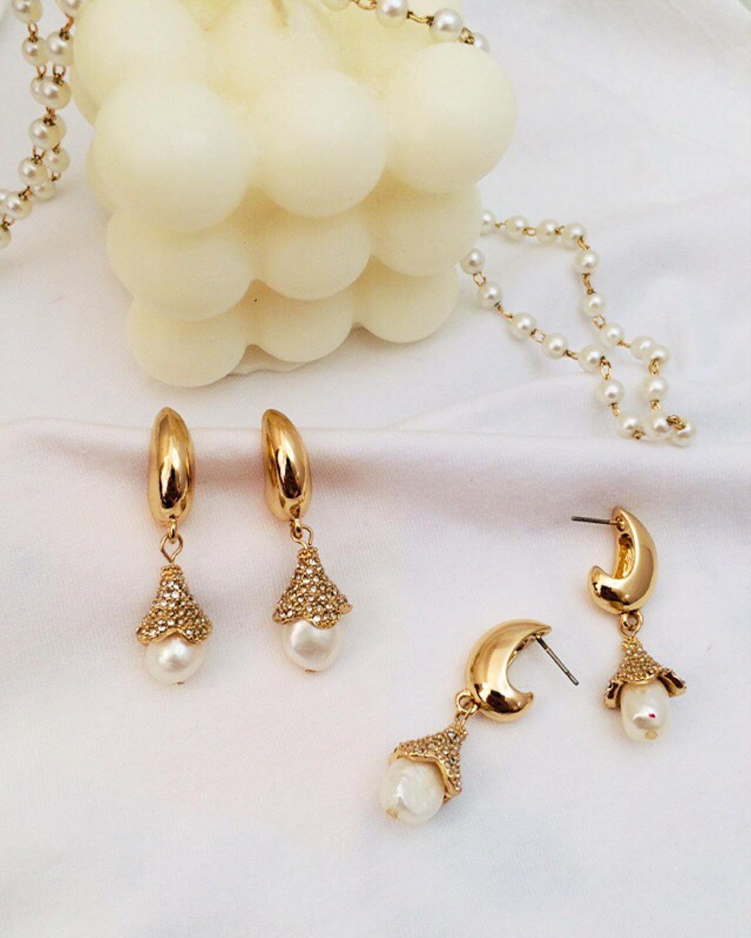 گوشواره مجلسى مرواريدى زنانه Tosh