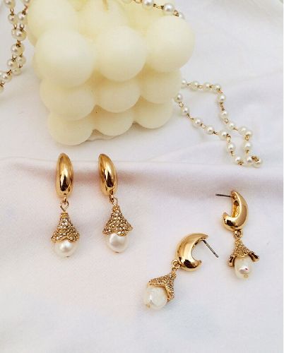 گوشواره مجلسى مرواريدى زنانه Tosh