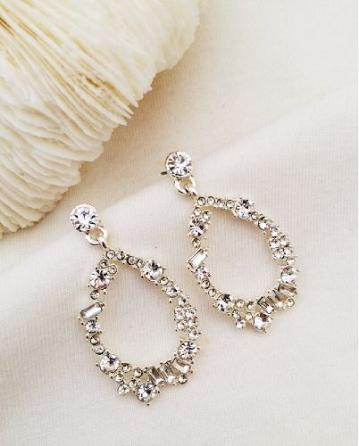 گوشواره مجلسى فول نگين زنانه Tosh