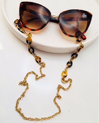 بند عینک تركيبى زنجير و ابنباتى زنانه Accessories Free طلایی