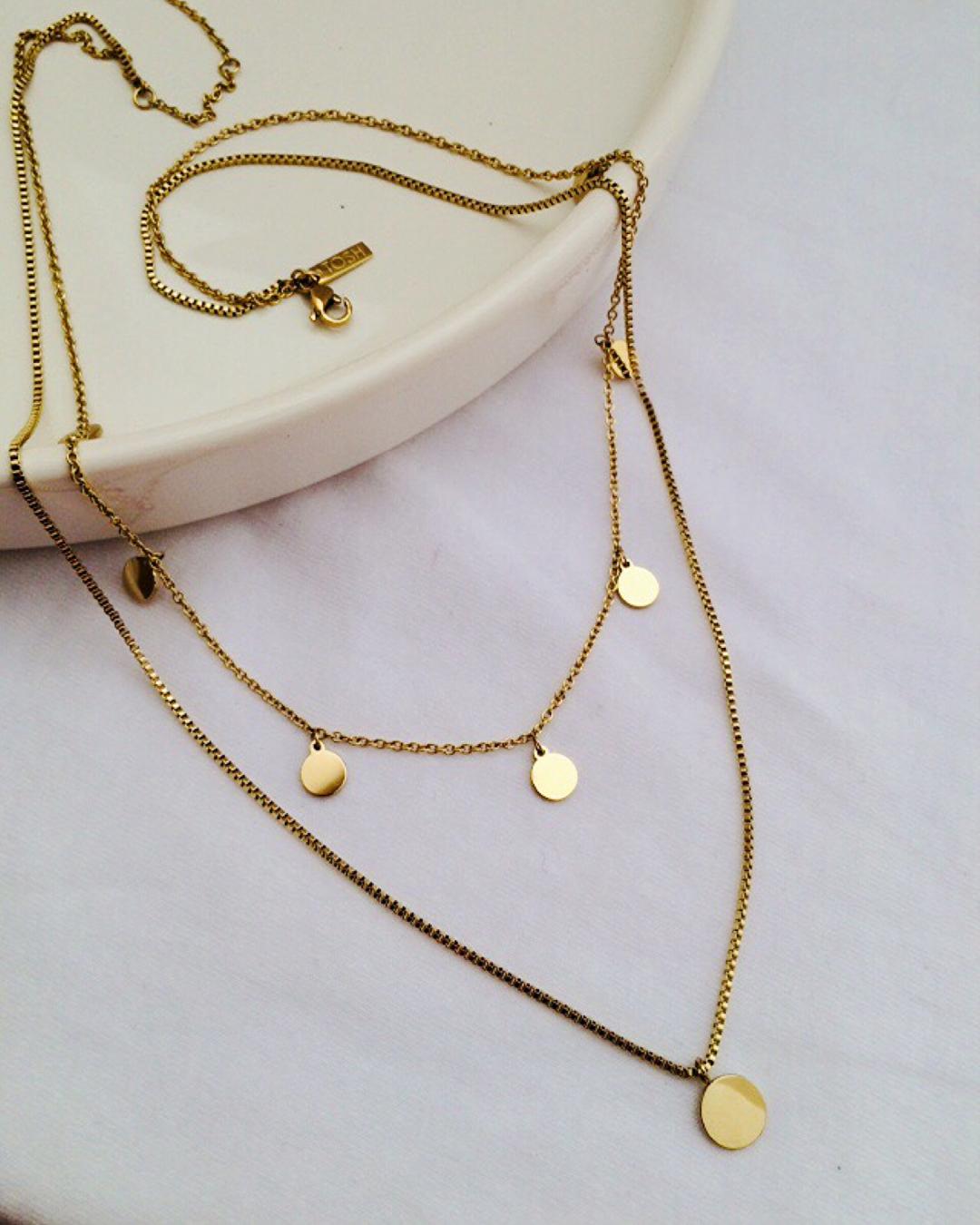 گردنبند 2رج سكه اى زنانه Tosh