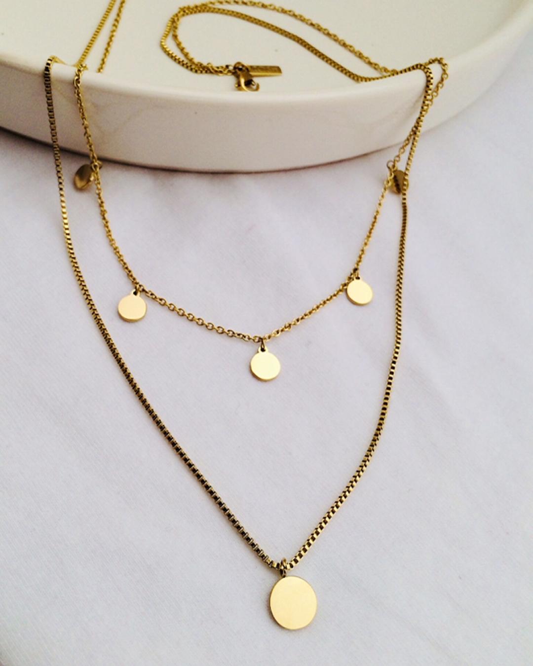 گردنبند 2رج سكه اى زنانه Tosh