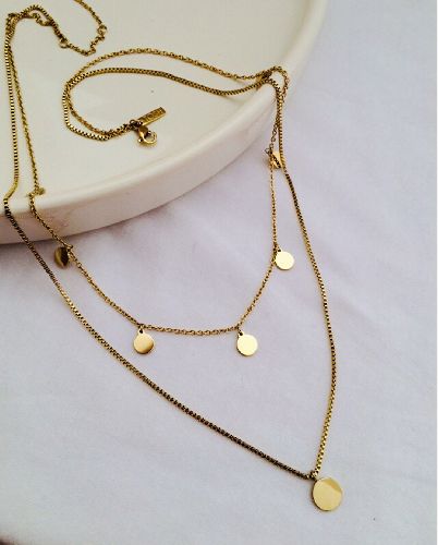 گردنبند 2رج سكه اى زنانه Tosh