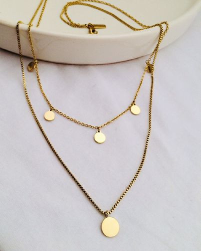 گردنبند 2رج سكه اى زنانه Tosh