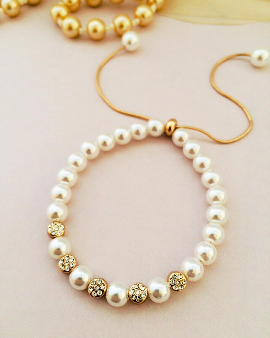 دست بند مرواريدى اسانسورى زنانه Tosh