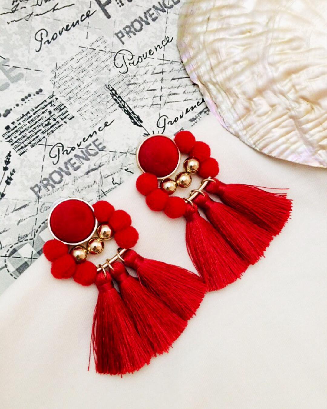 گوشواره ابريشمى تركيبى زنانه Tosh