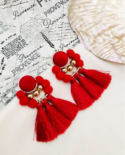 گوشواره ابريشمى تركيبى زنانه Tosh