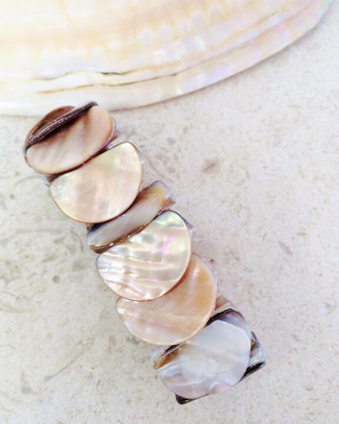 دست بند ساحلى كشى صدف و مرواريد زنانه Tosh