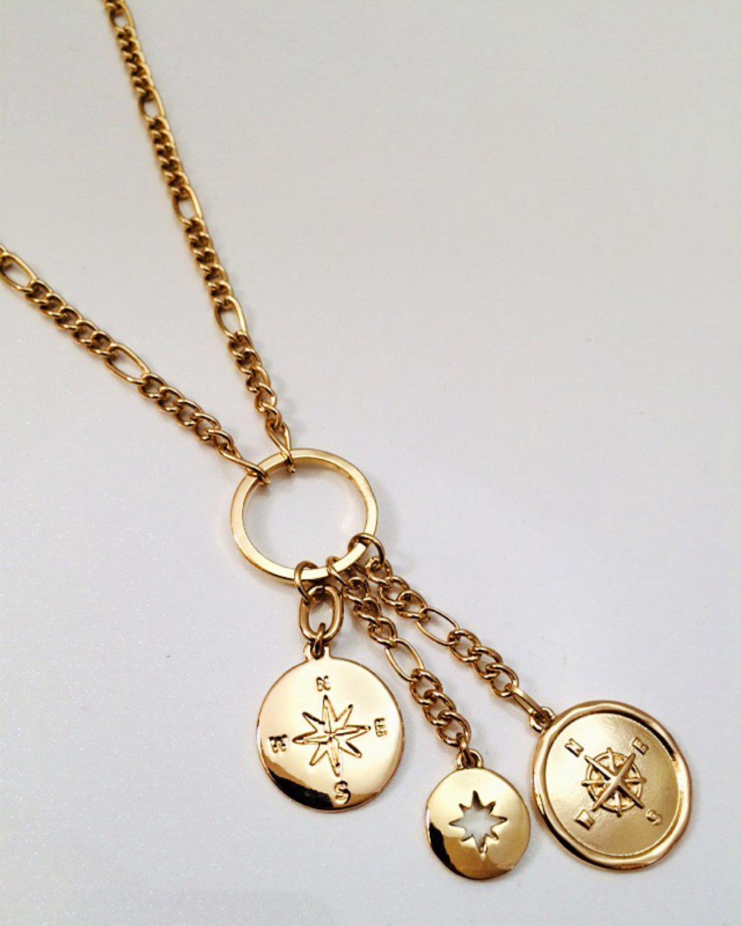 گردنبند رولباسى ٣ آويزى زنانه Tosh