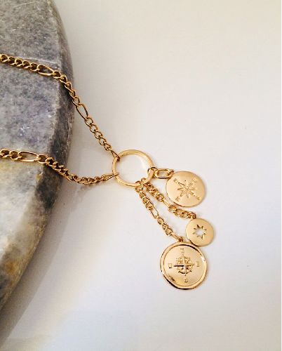 گردنبند رولباسى ٣ آويزى زنانه Tosh