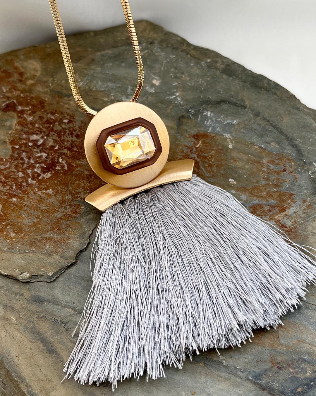 گردنبند رولباسی ابریشمی ترکیبی زنانه Tosh