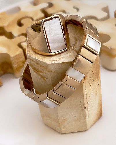 انگشتر پهن روکش صدف زنانه Tosh