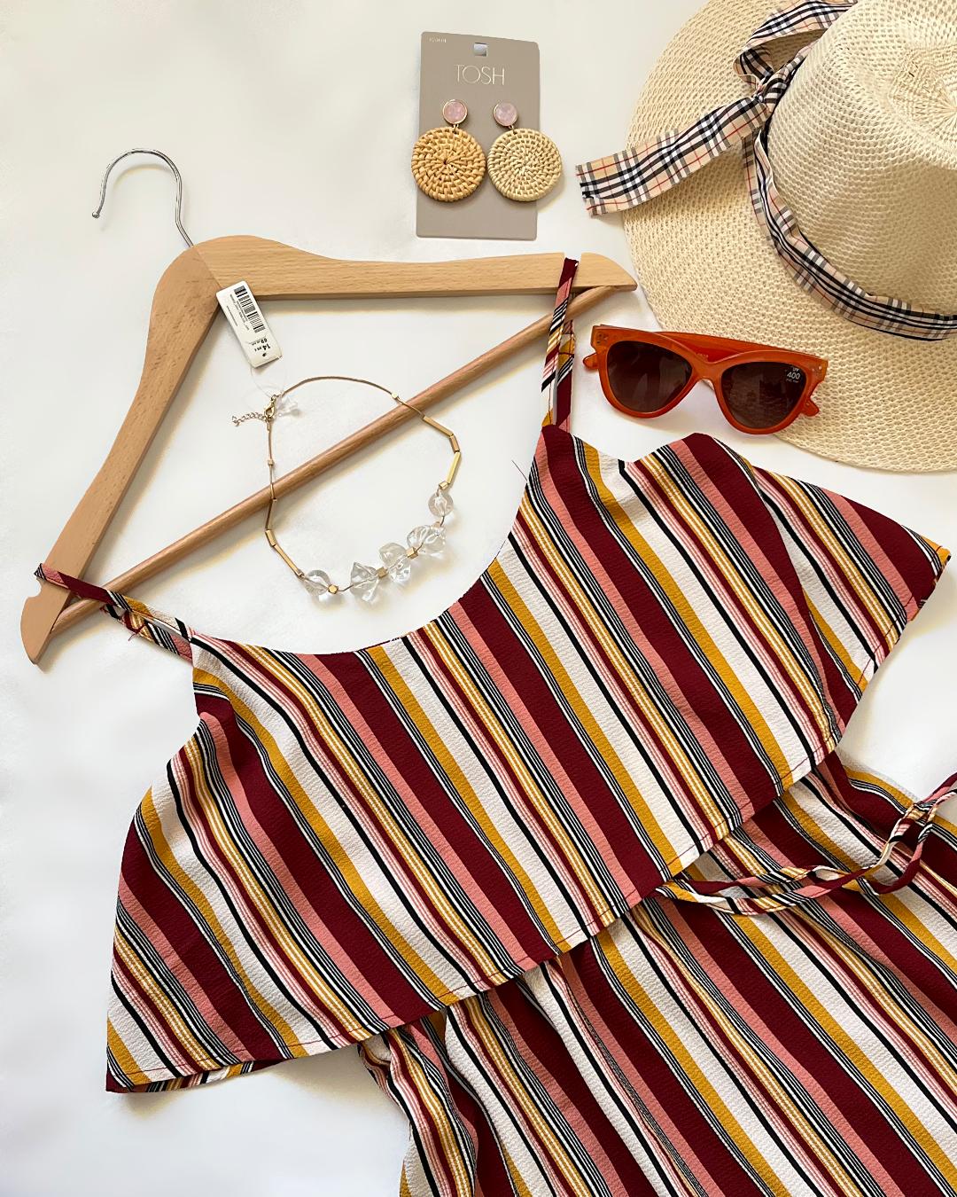 پیراهن ساحلی راه راه زنانه Ally