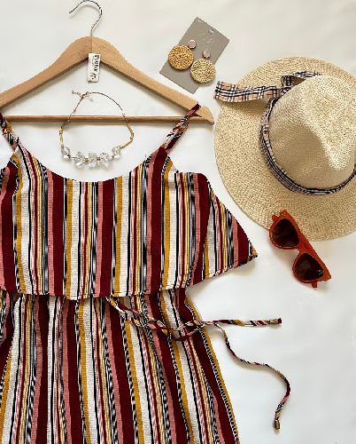 پیراهن ساحلی راه راه زنانه Ally