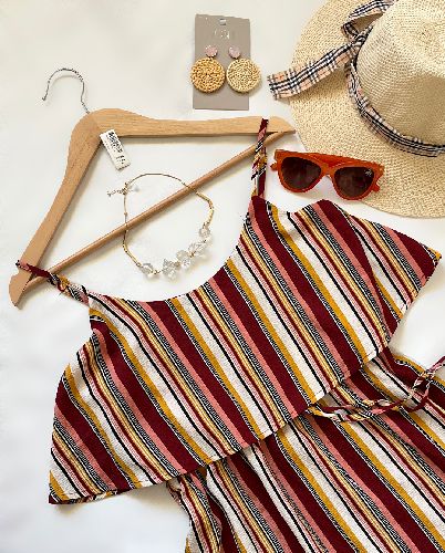 پیراهن ساحلی راه راه زنانه Ally