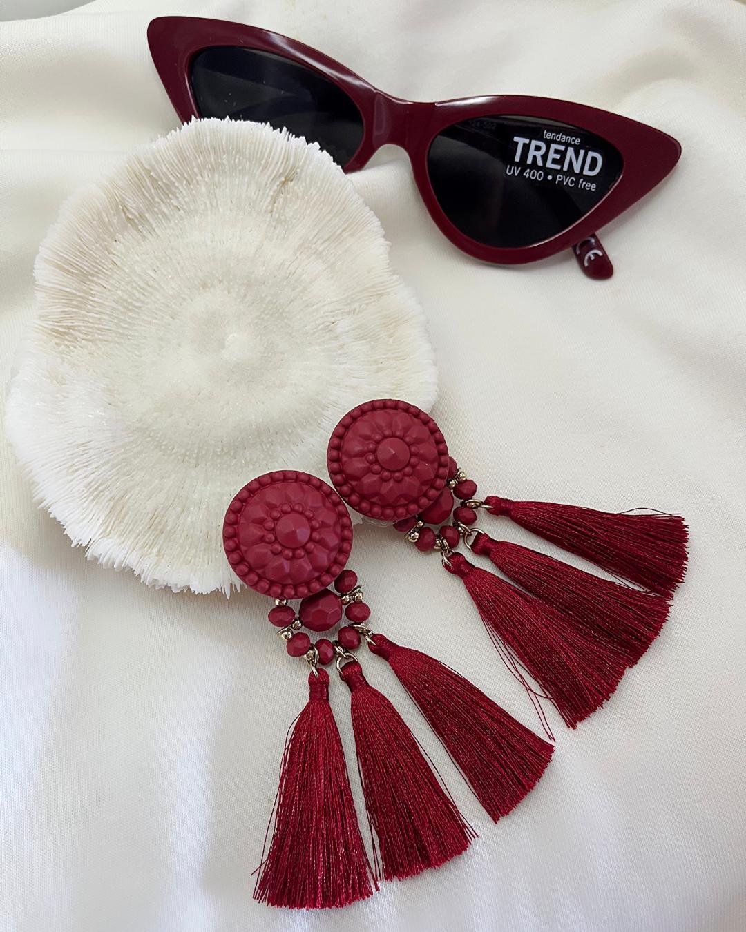 گوشواره ابریشمی ترکیبی زنانه Tosh