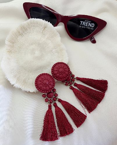 گوشواره ابریشمی ترکیبی زنانه Tosh