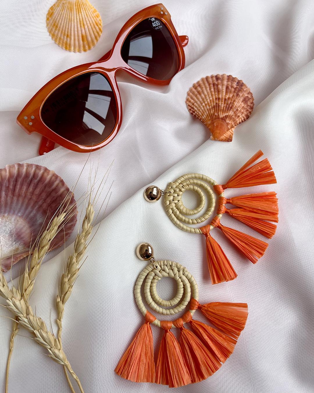 گوشواره حصیری ترکیبی زنانه Tosh