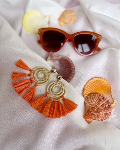 گوشواره حصیری ترکیبی زنانه Tosh