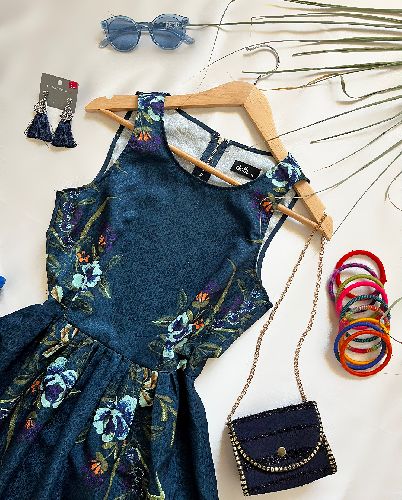 پیراهن گلدار عروسکی زنانه Dotti S-37 رنگارنگ