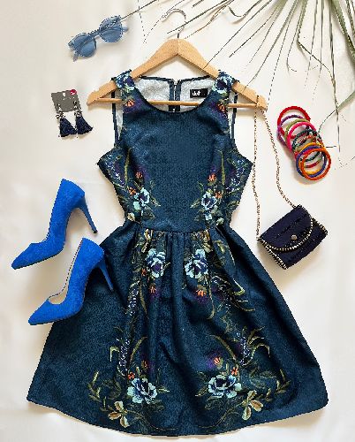 پیراهن گلدار عروسکی زنانه Dotti