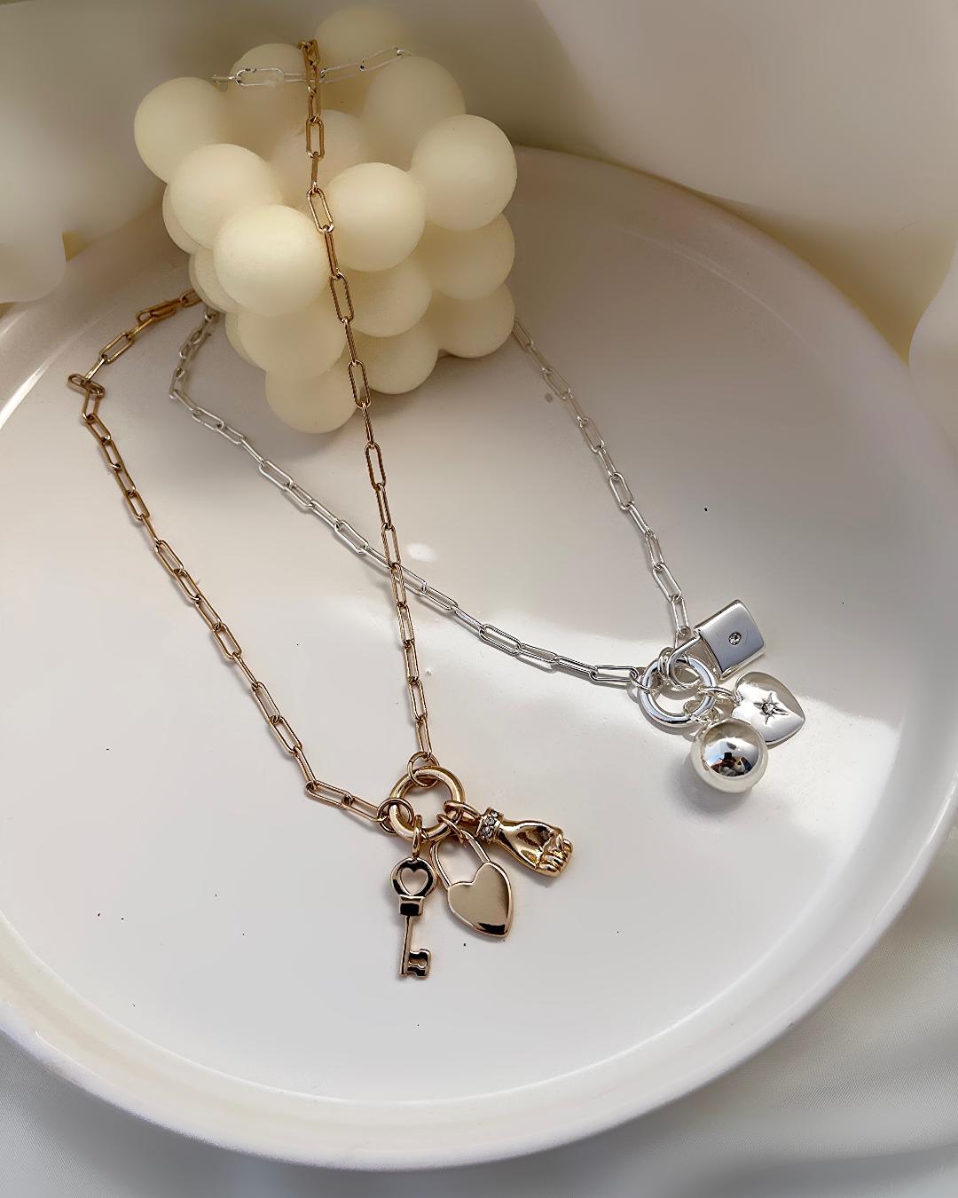 گردنبند کارتیه ۳ اویز زنانه Tosh