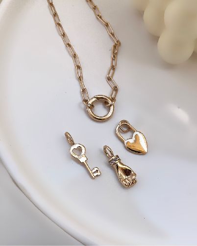 گردنبند کارتیه ۳ اویز زنانه Tosh