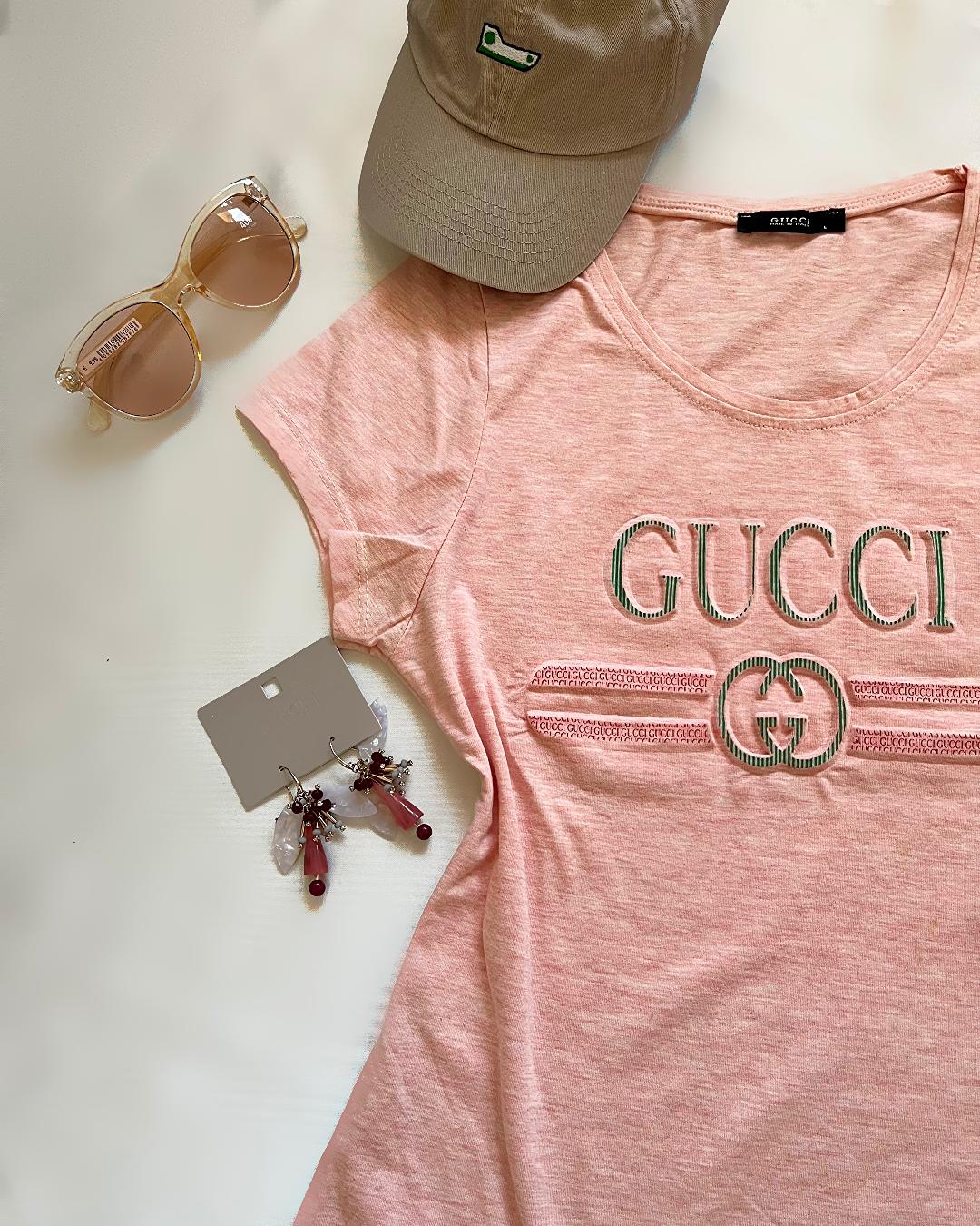تیشرت یقه گرد زنانه Gucci