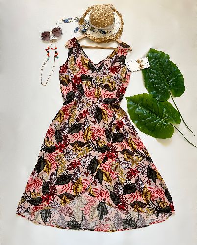 پیراهن هاوایی نخی زنانه Freebrand