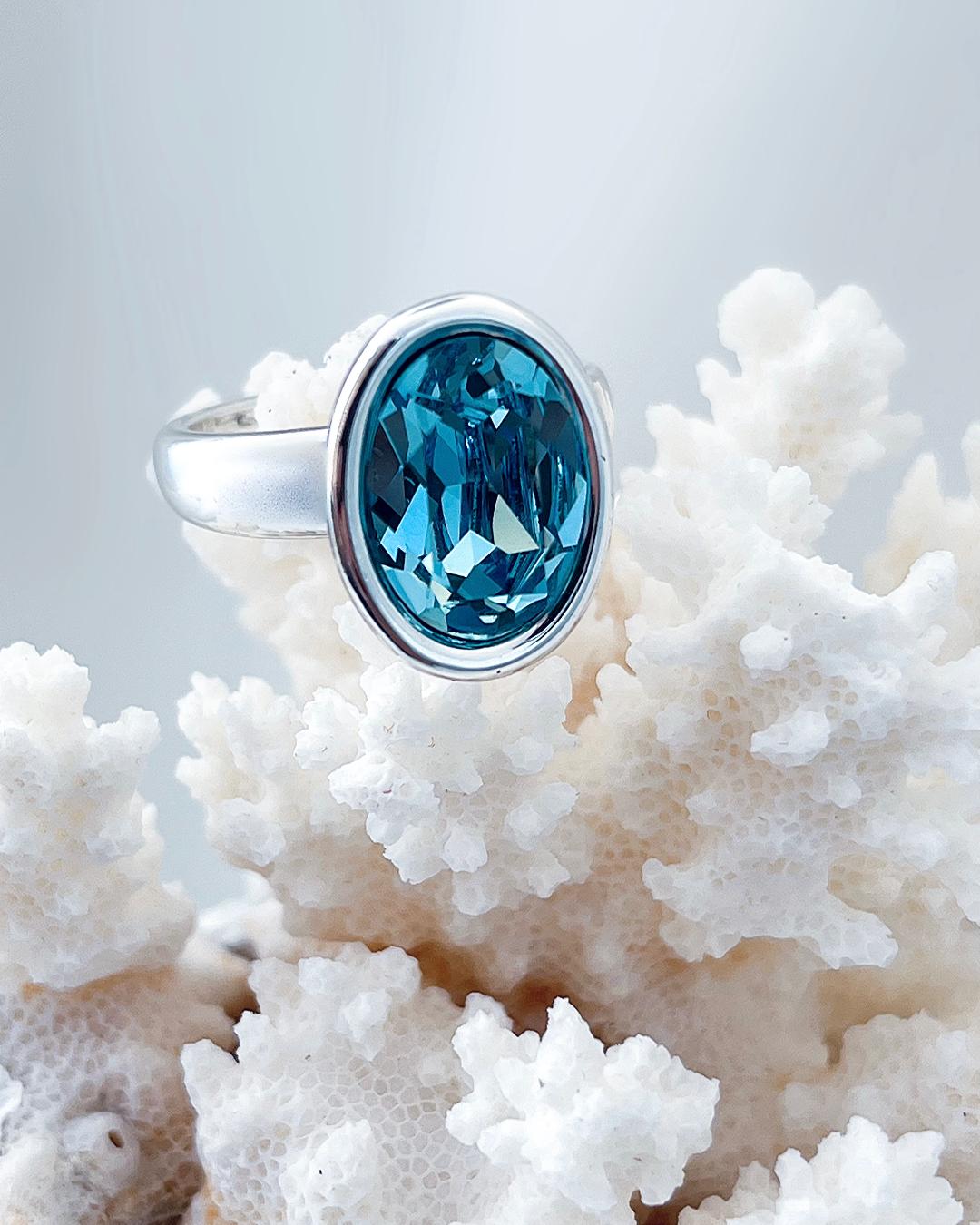 انگشتر تک نگین سواروسکی زنانه Tosh