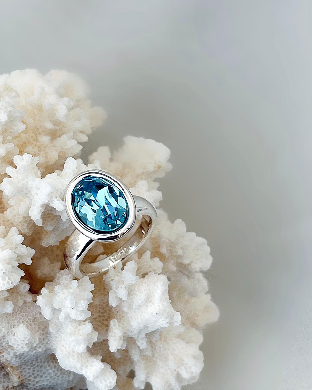 انگشتر تک نگین سواروسکی زنانه Tosh