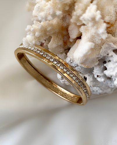 دست بند بنگل فول نگین زنانه Tosh Free طلایی