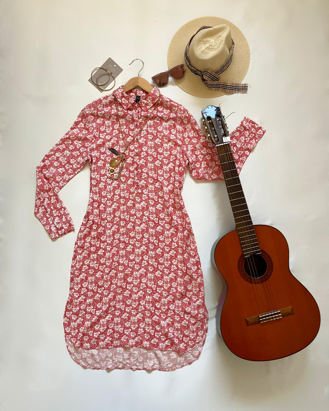 پیراهن مانتویی گل گلی زنانه FAV