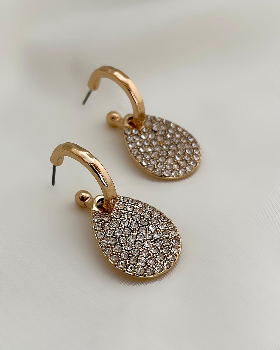 گوشواره اشکی فول نگین زنانه Tosh