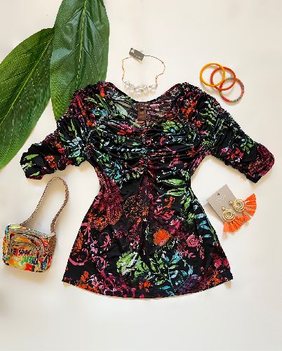 بلوز یقه چین چین زنانه Multiples