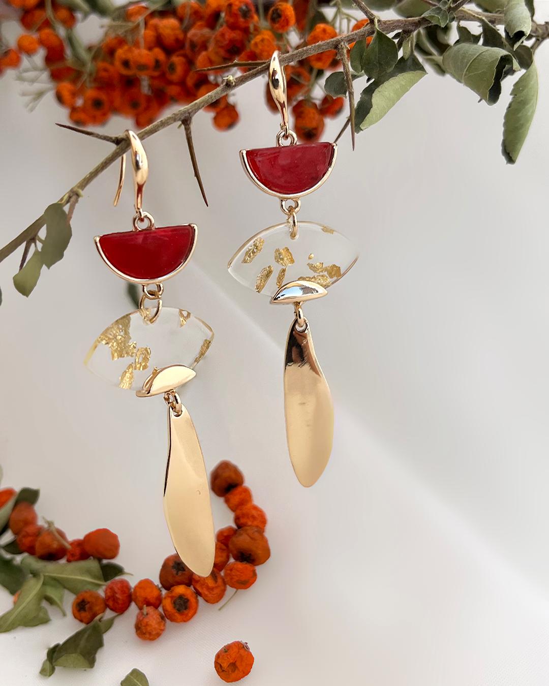 گوشواره ترکیبی قلاب دار زنانه Tosh