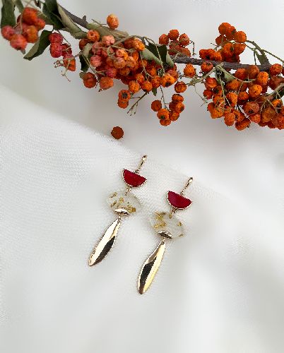 گوشواره ترکیبی قلاب دار زنانه Tosh