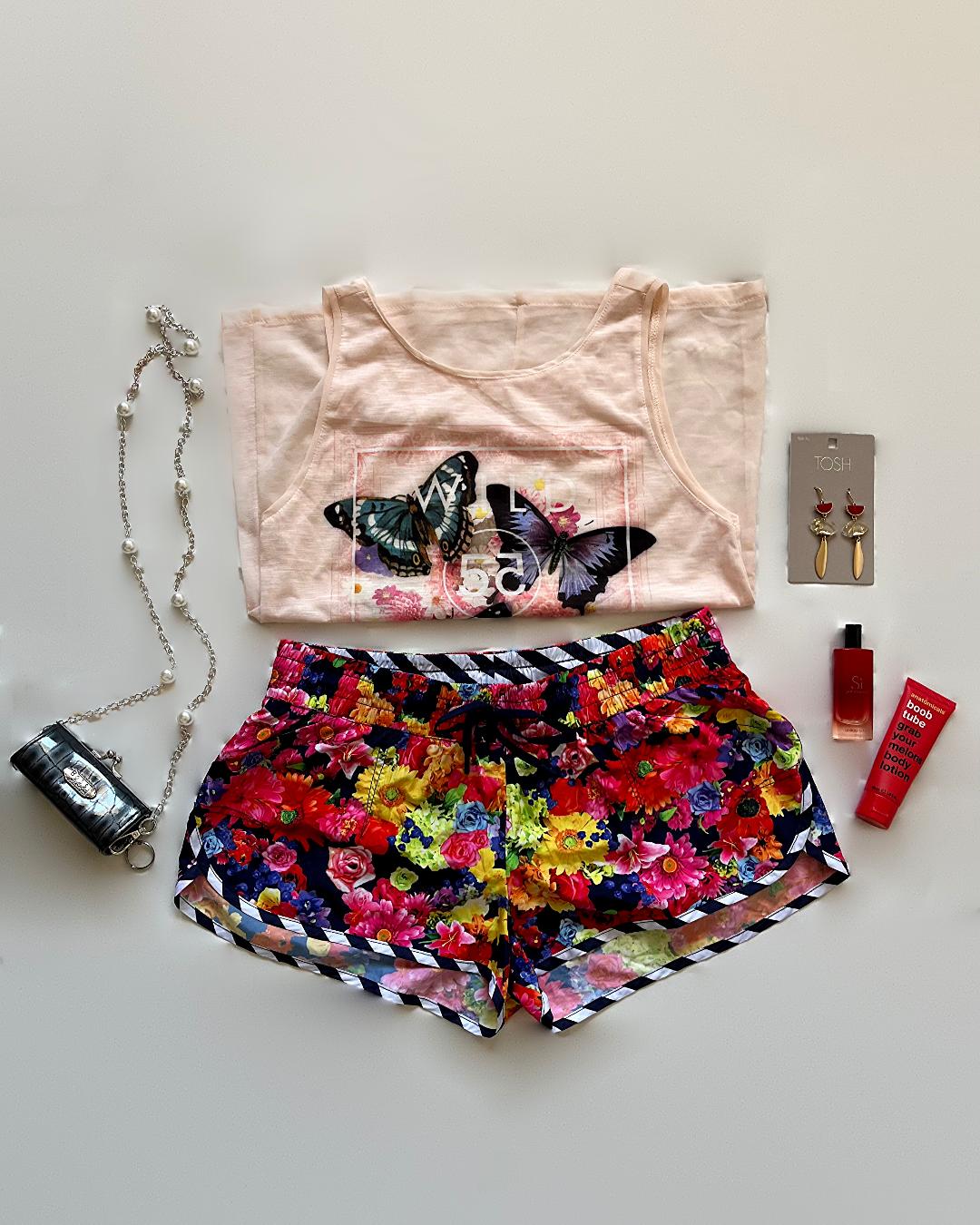 شلوارک ورزشی گل گلی زنانه Lorna jane