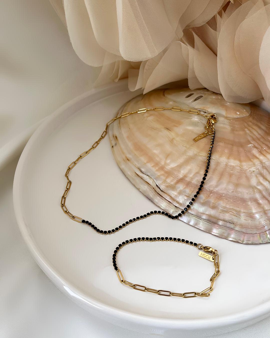 ست بدلیجات هرمس و نگیندار زنانه Tosh