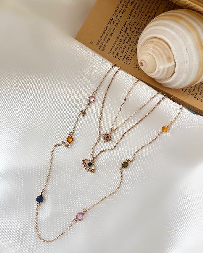 گردنبند رولباسی ۳ لاین زنانه Six