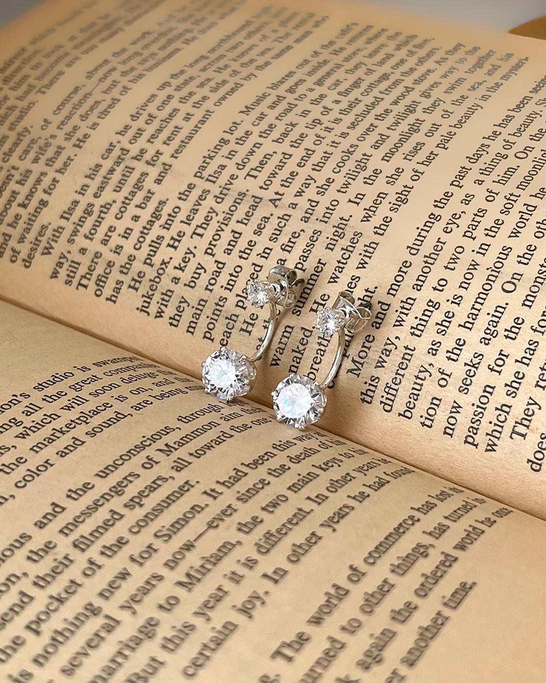 گوشواره دو تکه اویز از پشت زنانه Tosh