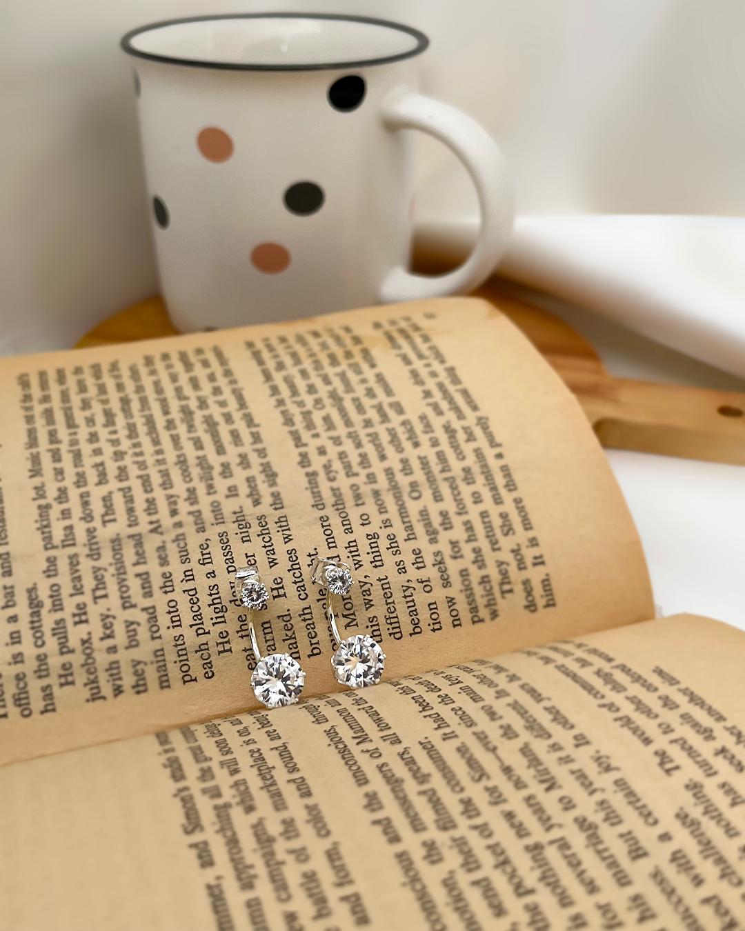 گوشواره دو تکه اویز از پشت زنانه Tosh