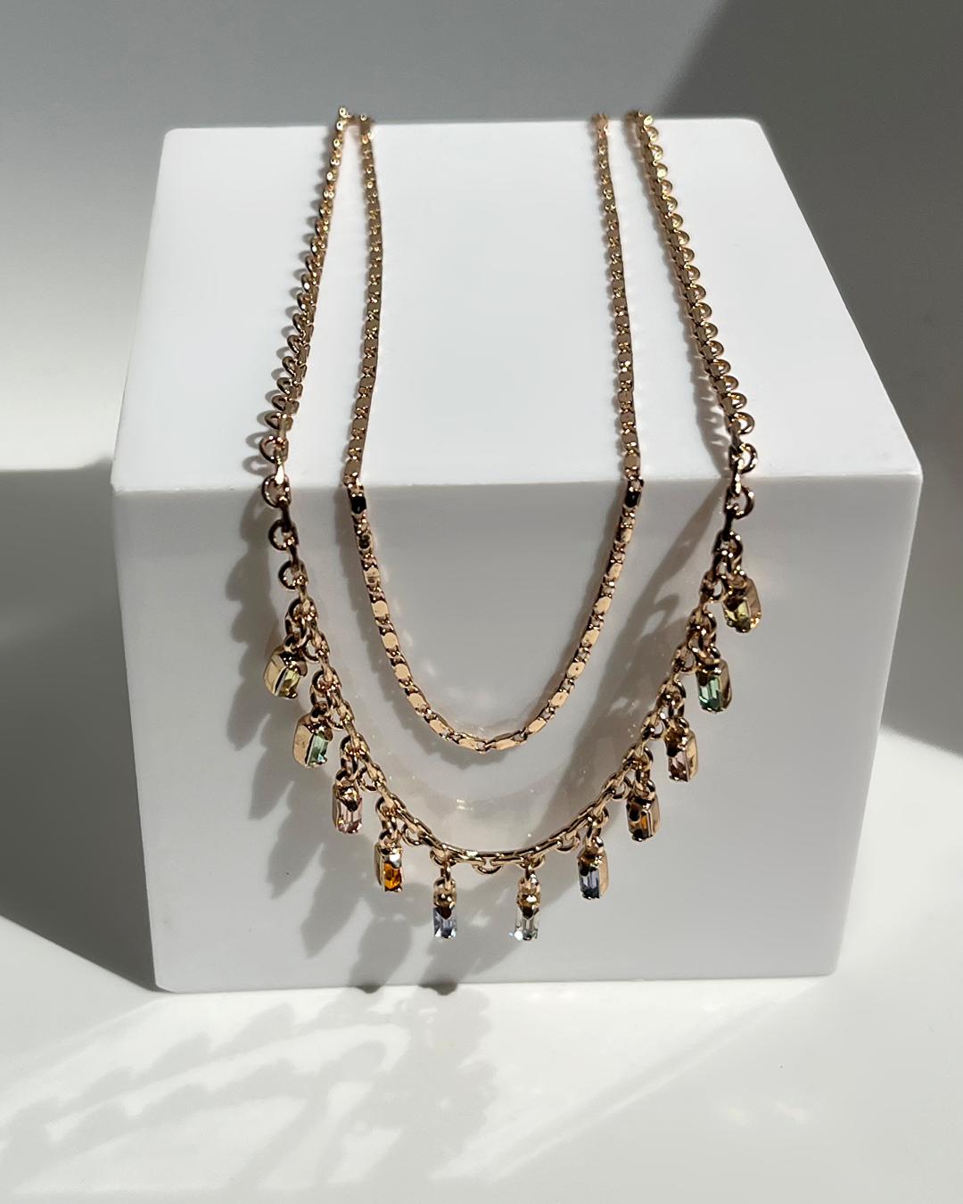 گردنبند 2 لاین مولتی کالر زنانه Six