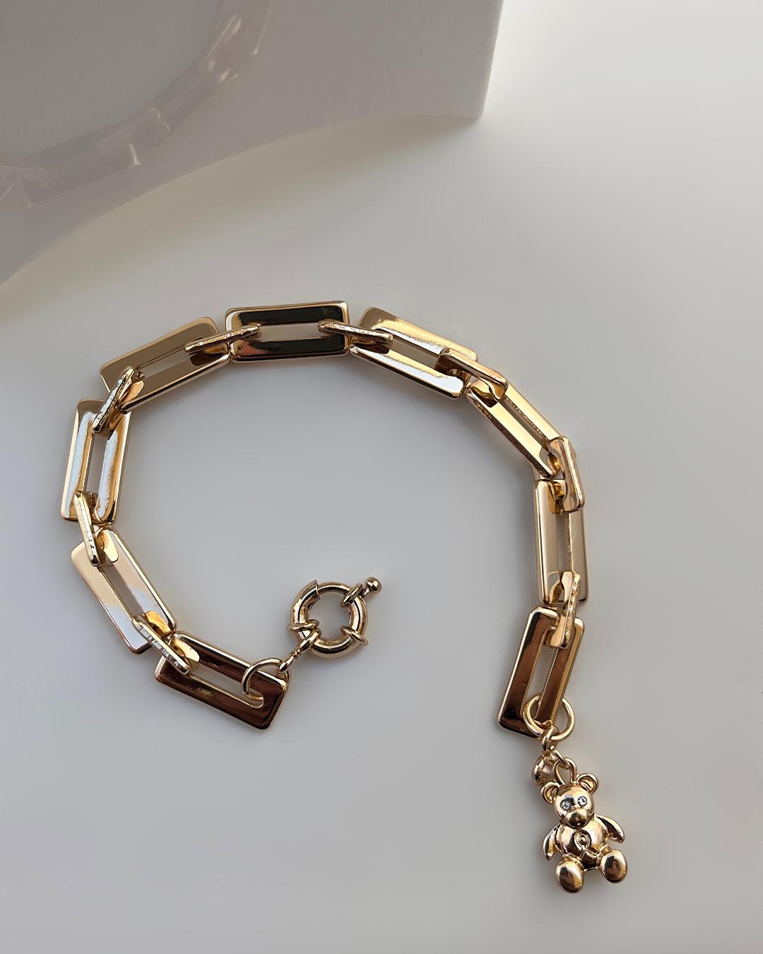 دست بند اویز خرسی زنانه SIX