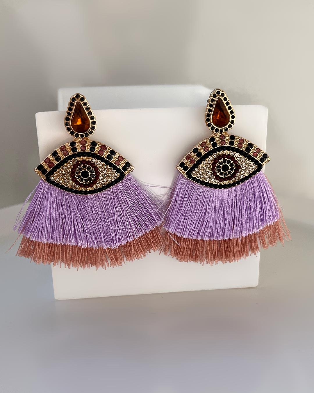 گوشواره چشم نظر ابریشمی زنانه I AM