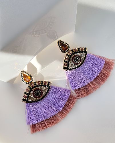 گوشواره چشم نظر ابریشمی زنانه I AM